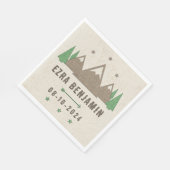 テントキャンバスキャンピングバーパーソナライズされた(ユダヤ教の)バル・ミツバー スタンダードランチョンナプキン (角)