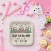 テントキャンバスキャンピングバーパーソナライズされた(ユダヤ教の)バル・ミツバー ペーパープレート (パーティー)