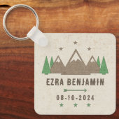 テントキャンバスキャンピングバー(ユダヤ教の)バル・ミツバーパーソナライズされたフリット キーホルダー (正面)