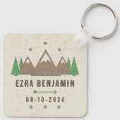 テントキャンバスキャンピングバー(ユダヤ教の)バル・ミツバーパーソナライズされたフリット キーホルダー (裏面)