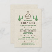 テントキャンバスキャンピングバー(ユダヤ教の)バル・ミツバー披露宴 エンクロージャーカード (正面/裏面)