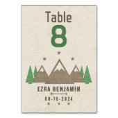 テントキャンバスキャンピングバー(ユダヤ教の)バル・ミツバー テーブルナンバー (裏面)