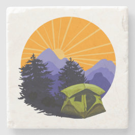 テントキャンピングコースターセット ストーンコースター