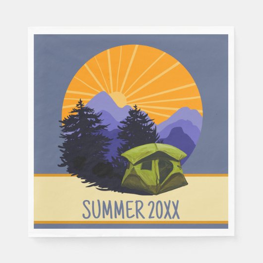 テントキャンピングペーパーナプキン スタンダードランチョンナプキン (正面)