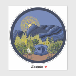 テントキャンピングマウンテンシーンシール シール