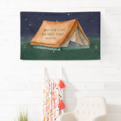 テントキャンプアウトスリーポバーボーバースデーパーティー 横断幕 (インサイチュ)