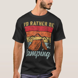テントキャンプ レトロ ヴィンテージ 私はそうありたい Tシャツ