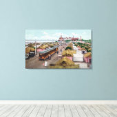 テントシティコロナドビーチの空中表示 キャンバスプリント (インサイチュ (ウッドフロア))