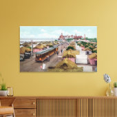 テントシティコロナドビーチの空中表示 キャンバスプリント (インサイチュ (リビング))