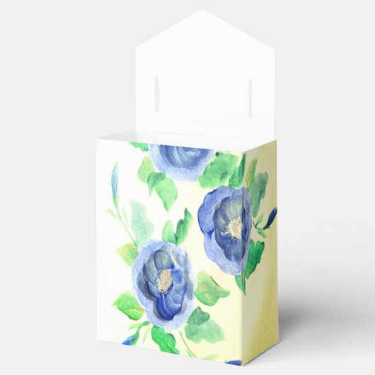 テントスタイルブルーウォーターカラーバラ結婚ズ フェイバーボックス (オープン)