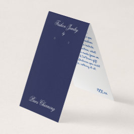 テントネイビー&グレイのイヤリングディスプレイカード 名刺