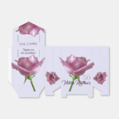 テントビーフボックスラベンダー薄紫バラ誕生日 フェイバーボックス (折り畳みなし)