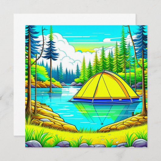 テントフロートザレイクキャンピングをテーマ (正面/裏面)