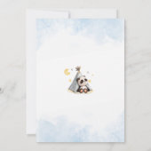 テントベビーシャワーの可愛いボホパンダ 招待状 (裏面)