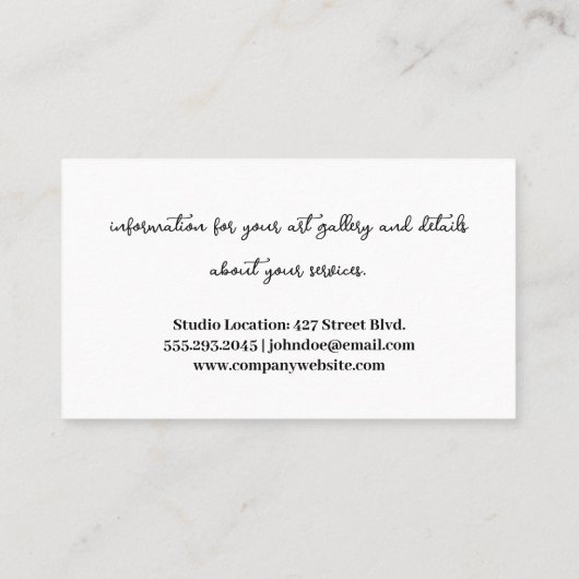 テントロゴ |木と鳥 名刺 (裏面)