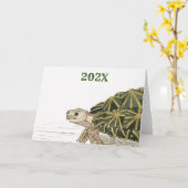 テント亀 |亀ビーチの海動物ジグソーキッド カード (黄色い花)