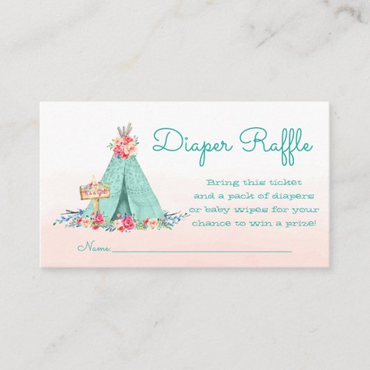 テント型おむつくじチケット エンクロージャーカード (正面)