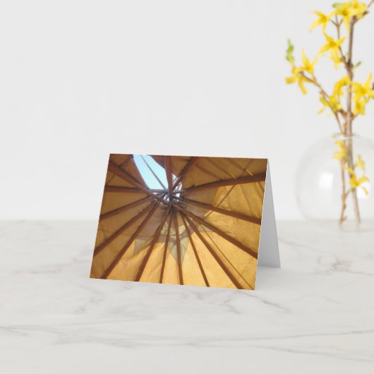 テント小屋 カード (黄色い花)