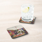 テント張りの部屋およびアイボリーの眺めは王位、iを切り分けました コースター (右側)