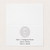 テント折り畳み名刺-会社とサポート情報 名刺 (外部フラット)