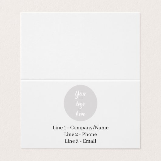 テント折り畳み名刺-会社とサポート情報 名刺 (外部フラット)