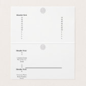 テント折り畳み名刺-会社とサポート情報 名刺 (内部フラット)