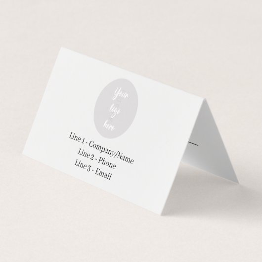 テント折り畳み名刺-会社とサポート情報 名刺 (正面)