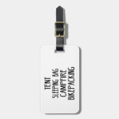 テント睡眠バッグキャンプファイアビケパッキング ラゲッジタグ (正面縦)