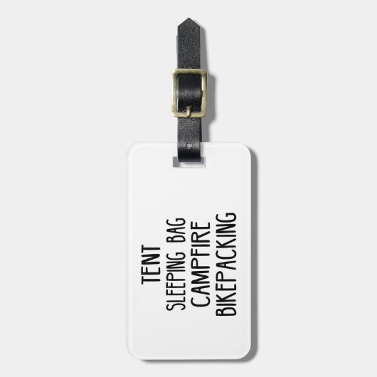 テント睡眠バッグキャンプファイアビケパッキング ラゲッジタグ (正面縦)