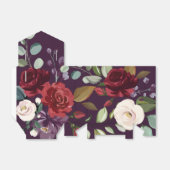 テント紙ビーフボックスプラムパープルバラ金ゴールドジオメトリ フェイバーボックス (折り畳みなし)