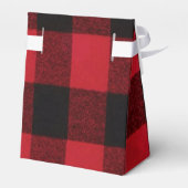 テント紙ビーフボックス赤い格子付き黒熊 フェイバーボックス (裏面サイド)