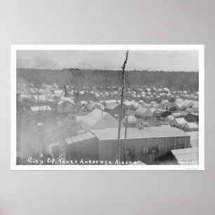 テント都市アンカレッジ、アラスカ1905年 ポスター