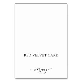 テント食品ラベル ウェディング ブッフェ ブラック ホワイト テーブルナンバー