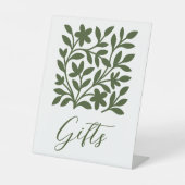 テンドリルガーデングリーンつる植物離れフローラテーブルサイン 台座サイン (正面)