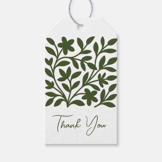 テンドリルガーデングリーンつる植物離れフローラ ギフトタグ (正面)