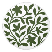 テンドリルガーデングリーンつる植物離れフローラ セラミックノブ (正面)