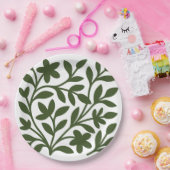 テンドリルガーデングリーンつる植物離れフローラ ペーパープレート (パーティー)