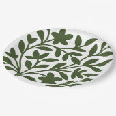 テンドリルガーデングリーンつる植物離れフローラ ペーパープレート (アングル)