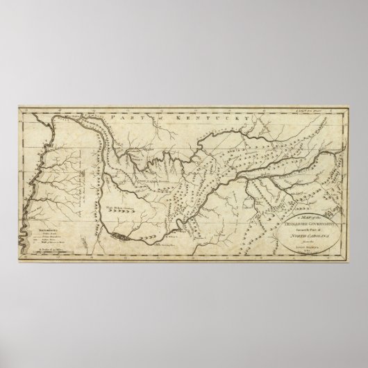 テンナシー政府地図 ポスター (正面)