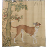 テンハウン素晴らしズ – タウニーイエローレオパードファインアート シャワーカーテン (正面)