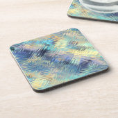 テンパーパステルレインボーガラス抽象芸術 コースター (左側)