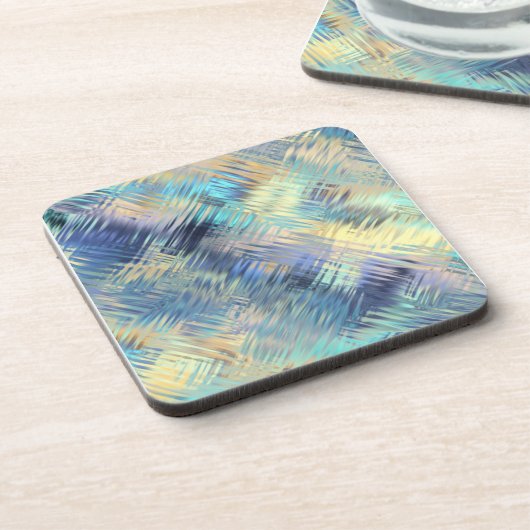 テンパーパステルレインボーガラス抽象芸術 コースター (左側)