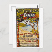 テンビーパディントンビーチヴィンテージトラベルハガキ ポストカード (正面/裏面)