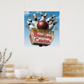 テンピンアリーボーリングレトロネオンサイン ポスター (キッチン)