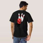 テンピンボウリングのストライク。 Tシャツ (裏面フル)