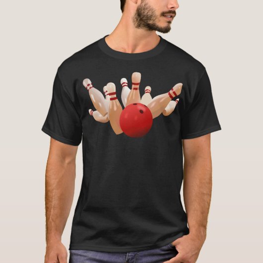 テンピンボウリングのストライク Tシャツ (正面)