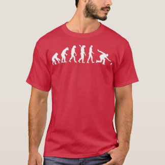 テンピンボウリングをする人、 クリケットの投手ボーリングTの進化 Tシャツ
