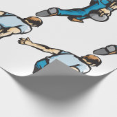 テンピンボウリングをする人、 クリケットの投手 ラッピングペーパー