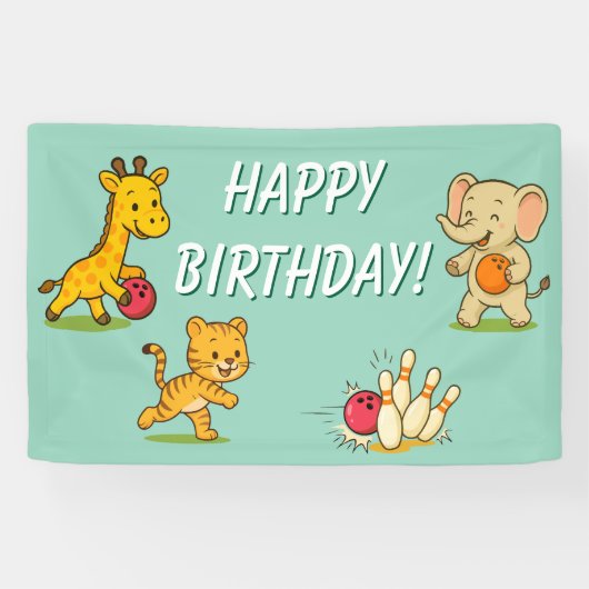 テンピンボウリングパーティー　セレブレーション　サイン　デコレーション 横断幕 (横)