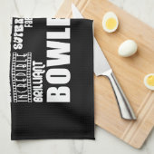 テンピンボーリングボウリングをする人、 クリケットの投手素晴らしボウリングをする人、 クリケットの投 キッチンタオル (四つ折り)